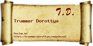 Trummer Dorottya névjegykártya